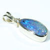Natural Australian Boulder Opal and Diamond Gold Pendant (14mm x 7mm) Code - AA238