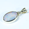 10k Gold - Solid Queensland Boulder Opal - Natural Diamond