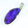 10k Gold - Solid Queensland Boulder Opal - Natural Diamonds