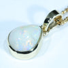 10k Gold - Solid Coober Pedy White Opal