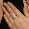 Natural Australian Opal and Diamond Gold Ring Size 7.25 Code - EM295