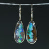 Natural Australian Queensland Boulder Opal Gold Earrings at the Australian Opal Shop Gold Coast