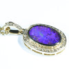 Natural Australian Boulder Opal and Diamond 18k Gold Pendant (14mm x 9mm) Code - AA240