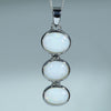 Coober Pedy White Opal Silver Pendant with Silver Chain (8.5mm x 6.5mm)  Code - Y40