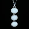 Coober Pedy White Opal Silver Pendant with Silver Chain (8.5mm x 6.5mm)  Code - Y40