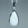 Natural Australian White Opal Silver Pendant