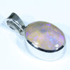 Australian Crystal Opal Silver Pendant with Silver Chain (12mm x 8.5mm) Code - Y33