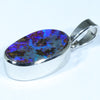Australian Boulder Opal Silver Pendant with Silver Chain (15mm x 10mm) Code - Y42