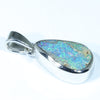Australian Boulder Opal Silver Pendant with Silver Chain (13mm x 8.5mm) Code - Y37