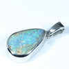 Australian Boulder Opal Silver Pendant with Silver Chain (13mm x 8.5mm) Code - Y37