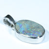 Australian Boulder Opal Silver Pendant with Silver Chain (14mm x 10mm) Code - Y27