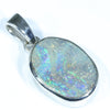 Australian Boulder Opal Silver Pendant with Silver Chain (14mm x 10mm) Code - Y27