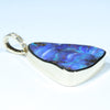 Natural Australian Boulder Opal and Diamond Gold Pendant (24mm x 21mm) Code - Z22