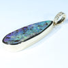 Natural Australian Boulder Opal and Diamond Gold Pendant (30mm x 11mm) Code - Z15