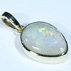 Coober Pedy Solid Crystal Opal Gold Pendant (12.5mm x 9mm ) Code - Z17