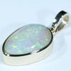 Coober Pedy Solid Crystal Opal Gold Pendant (12.5mm x 9mm ) Code - Z17