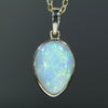 Natural Australian Coober Pedy Crystal Opal Gold Pendant