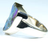 Natural Solid Australian Boulder Opal Gold Ring - Size 7.25  US Code - V002