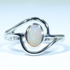 Natural Australian Lightning Ridge Silver Opal Ring