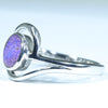 Australian Solid Boulder Opal Silver Ring - Size 8 Code CC201