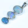 Sterling Silver - X2 Solid Queensland Boulder Opals - X1 Solid Lighting Ridge Black Opal