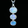 Stunning 3 Drop Solid Opal Silver Pendant