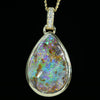 18k Gold Opal and Diamond Pendant - Australian Opal Shop, Brisbane Rd, Gold Coast