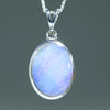 Natural Australian Queensland Boulder Opal and Natural Diamond Silver Pendant