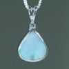 Natural Australian Boulder Opal Silver and Diamond Pendant