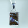 Natural Australian Boulder Opal Silver Pendant