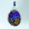 Stunning Silver Queensland Boulder Opal Pendant - Australian Opal Shop Gold Coast