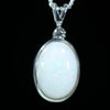 White Opal Silver and Diamond Pendant  - Australian Opal Shop - Gold Coast