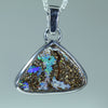 Natural Australian Boulder Opal Silber Pendant