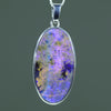 Large Boulder Opal Silver Pendant with Silver Chain (30.5mm x 16mm) Code - Y51