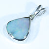 Sterling Silver - Solid Queensland Boulder Opal - Natural Diamond