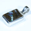 Australian Boulder Opal Silver Pendant with Silver Chain (11mm x 7.5mm) Code - Y162