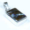 Australian Boulder Opal Silver Pendant with Silver Chain (11mm x 7.5mm) Code - Y162