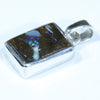 Australian Boulder Opal Silver Pendant with Silver Chain (11mm x 7.5mm) Code - Y162