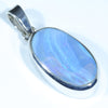 Australian Boulder Opal Silver Pendant with Silver Chain (17mm x 10mm) Code - Y58