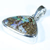 Australian Boulder Opal Silver Pendant with Silver Chain (10mm x 14mm) Code - Y152