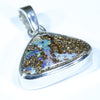 Australian Boulder Opal Silver Pendant with Silver Chain (10mm x 14mm) Code - Y152