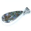 Boulder Opal Silver Pendant with Silver Chain (24mm x 11mm) Code - Y136