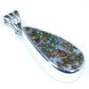 Boulder Opal Silver Pendant with Silver Chain (24mm x 11mm) Code - Y136