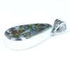 Boulder Opal Silver Pendant with Silver Chain (24mm x 11mm) Code - Y136