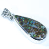 Boulder Opal Silver Pendant with Silver Chain (24mm x 11mm) Code - Y136