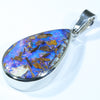 Australian Boulder Opal Silver Pendant with Silver Chain (22mm x 13mm) Code - Y56