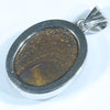 Australian Boulder Opal Matrix Silver Pendant with Silver Chain (22mm x 17mm) Code - Y150