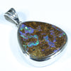 Large Boulder Opal Silver Pendant with Silver Chain (22mm x 21mm) Code - Y127