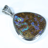 Large Boulder Opal Silver Pendant with Silver Chain (22mm x 21mm) Code - Y127