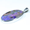 Large Boulder Opal Silver Pendant with Silver Chain (30.5mm x 16mm) Code - Y51